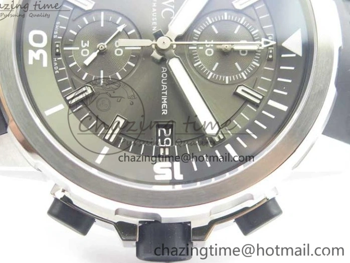 MIROTIME 0219 Aquatimer Chrono IW376803 V6F 1:1 Best Edition Gray Dial on Rubber Strap A FlexibleFit 7153